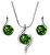 Schickes Set von Halskette und Ohrringen Fern Green