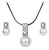 Elegantes Set aus Halskette und Ohrringen Pearl Caorle White