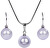 Charmantes Set von Halskette und Ohrringen Lavender