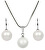 Set di collana e orecchini Pearl Pearlescent White SET-041