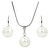 Elegante set di collana e orecchini Pearl White