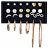 Set orecchini tondi e a bottone placcati in oro con zirconi Gold/Rose Gold (12 paia)