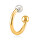 Schicker vergoldeter Single Ohrring zum Einfädeln VBE6012G-PET