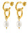 Dezente vergoldete Ohrringe mit Perlen VAAJDE201463G