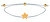 Schnur-Armband mit Stern Weiß/Gold