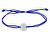 Schnur-Armband mit Mandala blau/Stahl