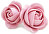 Régi rózsaszín virág bedugós fülbevaló