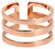 Stylový trojitý prsten z růžově pozlacené oceli