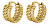 Výrazné pozlacené náušnice kruhy VAAJDE201269G