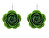 Grüne hängende Ohrringe Blumen Green