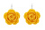 Gelb-orange hängende Ohrringe Blumen Sun