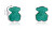 Strieborné medvedíkové náušnice s amazonitom New Color 815433600