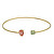 Bracciale placcato in oro massiccio con cristalli Bay A4894-24DP