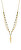 Dvojitý pozlacený náhrdelník s pírkem Kiss 75308C01012