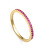 Inel elegant placat cu aur cu pietre de zircon roz Trend 9118A012