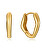 Eleganti orecchini a cerchio placcati oro 13032E100-06