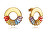 Modische vergoldete Ohrringe mit Zirkonen 15109E000-36