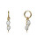 Aranyozott karika fülbevaló gyöngyökkel 2 az 1-ben  Chic 1338E01012