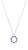 Prekrásny strieborný náhrdelník s modrými zirkónmi Elegant 9121C000-33
