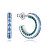Stříbrné kruhové náušnice se zirkony Elegant 9127E000-39