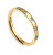 Inel elegant placat cu aur cu zirconii albastre Trend 9119A01