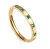 Stylový pozlacený prsten se zelenými zirkony Trend 9119A01