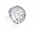 Trblietavý oceľový prsteň so zirkónmi Chic 75040A0