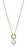 Colier strălucitor placat cu aur cu perlă Elegant 13180C100-99