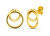 Minimalistische vergoldete Ohrringe Kista Gold
