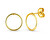 Orecchini minimalisti placcati in oro Cerchio Qupia Gold