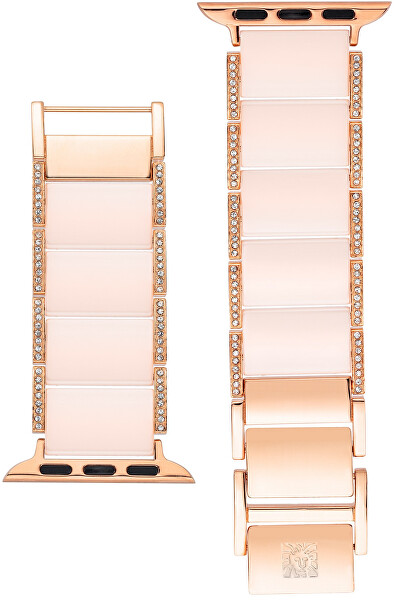 Keramický tah s kamínky pro Apple Watch 38/40/41 mm - Pink WK/1012RGBH