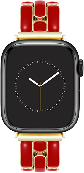 Ocelový tah pro Apple Watch 38/40/41 mm - Gold/Red WK/1048GPRD38