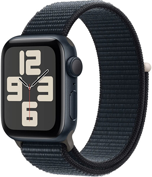 Apple Watch SE (2023) Cellular 40mm cinturino con filettatura sportiva Dark Ink