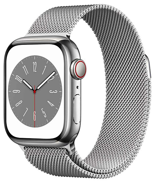 Apple Watch Series 8 GPS + Cellular 45mm Silver Steel, Silver Milanese Loop