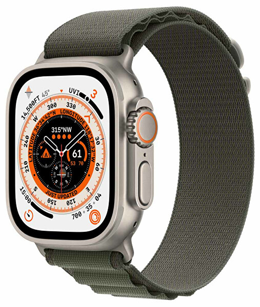 Apple Watch Ultra Cellular 49mm Titan, Green Alpine, M