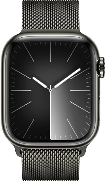 Apple Watch Series 9 Cellular 41mm Grafitová ocel s grafitovým milánským tahem