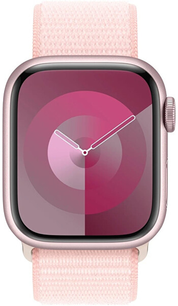 Apple Watch Series 9 Cellular 41 mm in alluminio rosa con cordino rosa chiaro