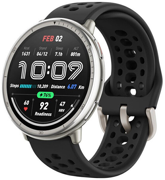 Active 2 (Round) Black Sport Silicone