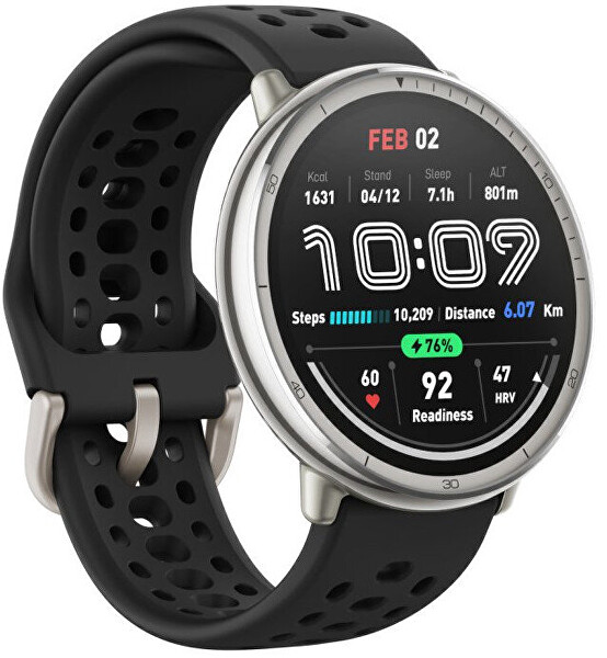 Active 2 (Round) Black Sport Silicone