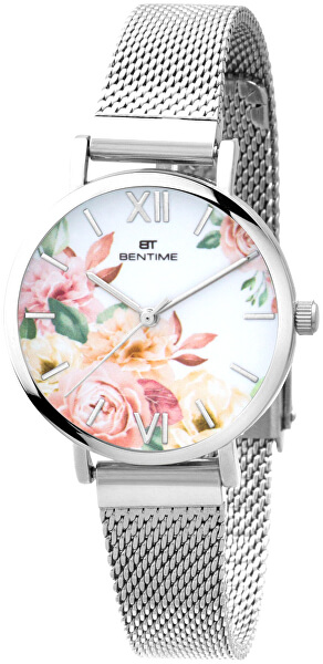 Dámské květinové hodinky 007-9MB-PT610119A