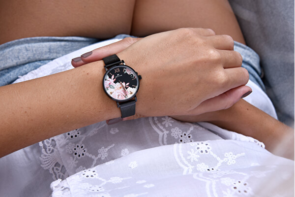 Dámské květinové hodinky 008-9MB-PT610119D