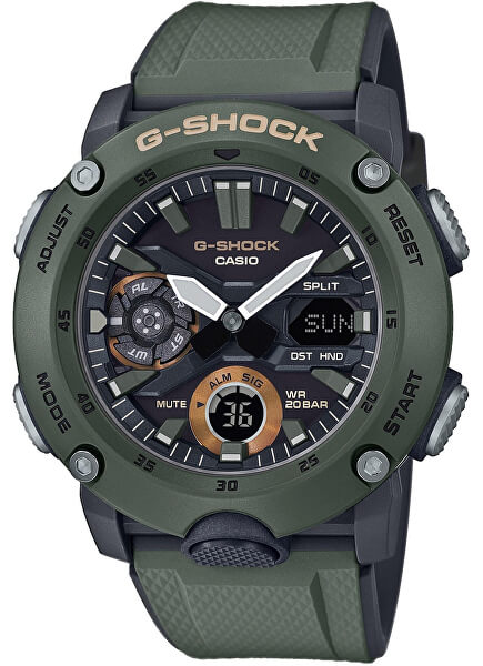 Wasserdichte Casio Uhren G-Shock Carbon Core Guard GA-2000-3AER (633)