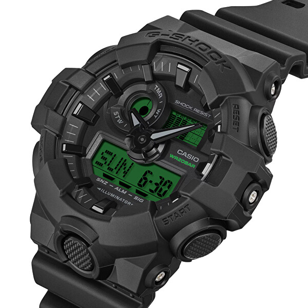 G-SHOCK Black and Electro Green GA-700BEG-1AER (607)