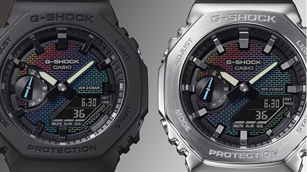 G-Shock Classic Rainbow Brick Wall Series GM-2100RW-1AER (619)