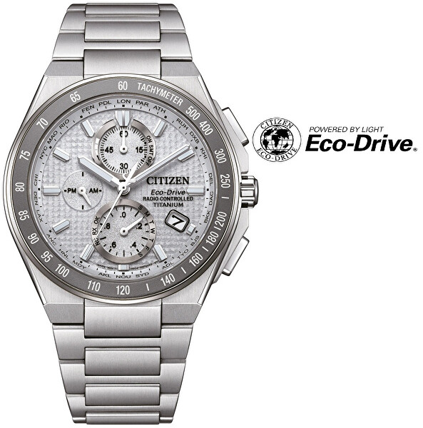 Sports Eco-Drive Radio Controlled Super Titanium AT8391-52H