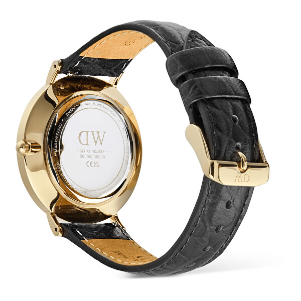 Classic 40 Roman Numerals Black Croc Belly G DW00100915