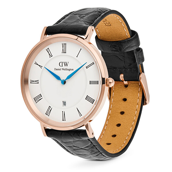 Classic 40 Roman Numerals Black Croc Belly RG DW00100916