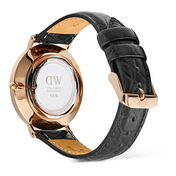 Classic 40 Roman Numerals Black Croc Belly RG DW00100916