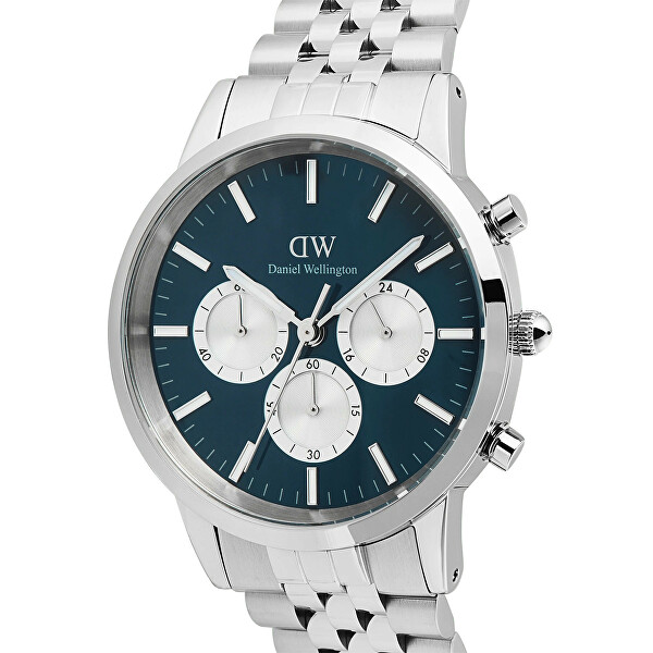 Iconic 42 Chronograph Arch 5-Link Arctic Panda Silver DW00100874