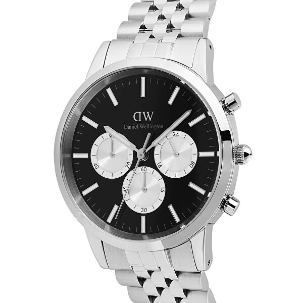 Iconic 42 Chronograph Arch 5-Link Onyx Panda Silver DW00100873